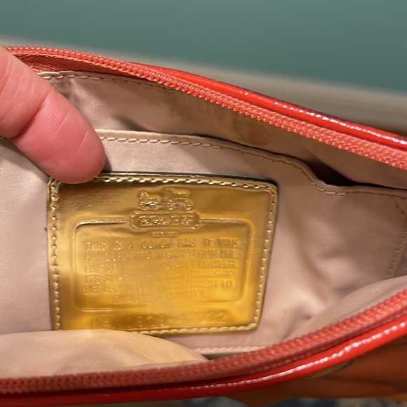 VINTAGE Y2K Coach Wristlet Watermelon Pink Satin Silk Collectible - Picture 6 of 9